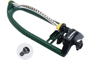 Melnor 65048-AMZ Oscillating Sprinkler with Brass Nozzles and QuickConnect Product Adapter Set, 3,400 sq. ft, �鶹�� Bundle