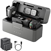 DJI Mic 3 (2TX+1RX+Charging Case), All in one Mic with Hot Shoe for Sony | Wireless Mini Mic for iPhone/Camera/Android, Ultralight, Adaptive Gain Control, 28hrs Use, Vlog, Noise Cancelling