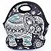 Lionkin8 Insulated Neoprene Lunch Bag Elephant Designer Reusable Tote Handbag Food Container for School Work Outdoor