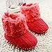 Weixinbuy Baby Girls Knit Soft Fur Winter Warm Snow Boots Crib Shoes
