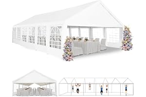 VOYSIGN Party Tent 20X40ft Heavy Duty Large Outdoor Canopy White Event Shelter Gazebo Carport for Parties Wedding