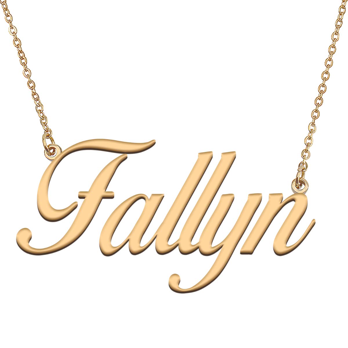HUAN XUN Customized Custom Simple Any Name Necklace