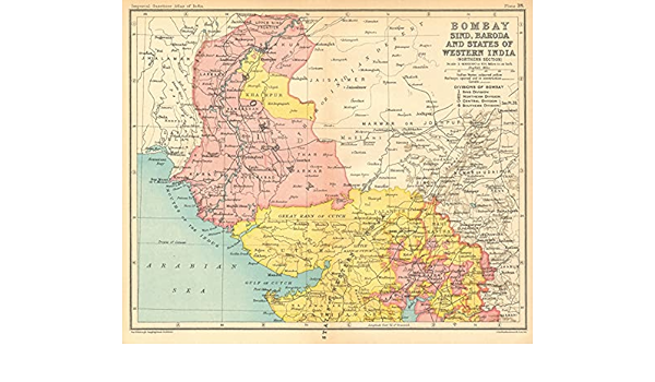 Baroda In Gujarat Map Amazon.com: Bombay, Sind & Baroda. British India/Pakistan Provinces. Gujarat  Sindh - 1931 - Old Map - Antique Map - Vintage Map - Printed Maps Of  Pakistan/India: Posters & Prints