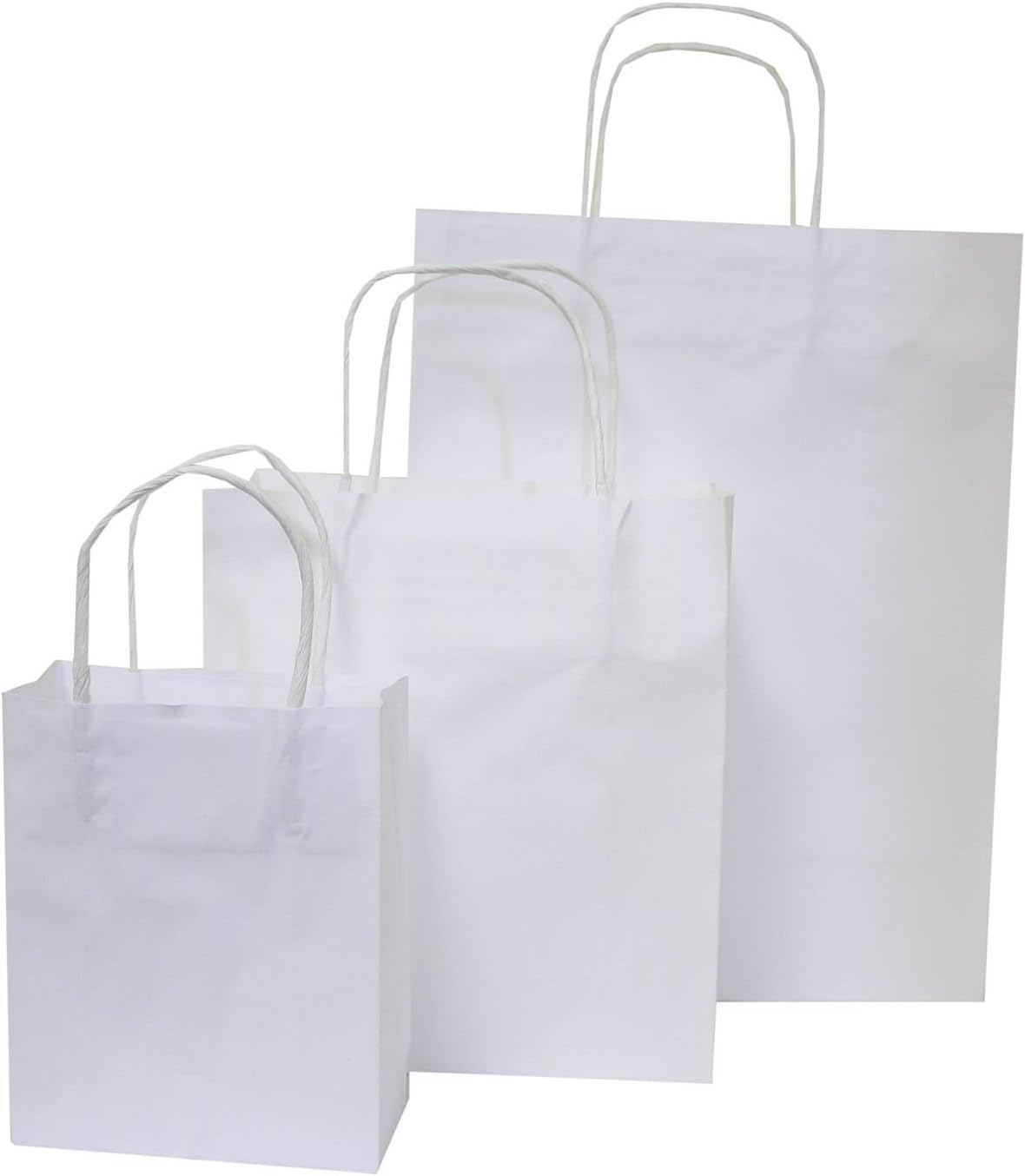 folia 21800 Kraft Paper Bags, Gift Bags, Pack of 20, 18 x 8 x 21 cm, White, for Crafts Decorating and Gifting - Image 5