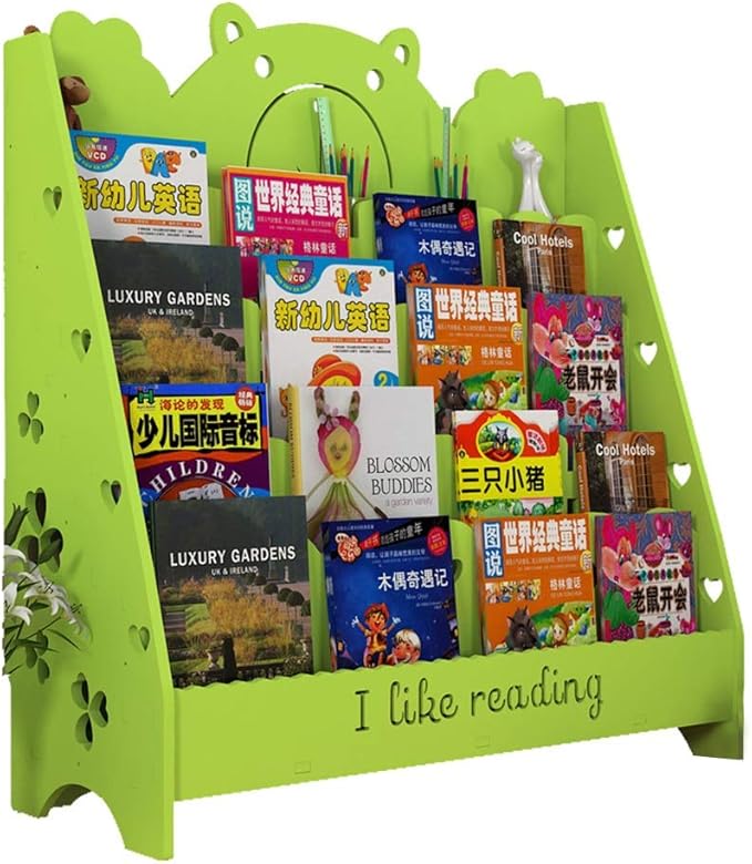 WSGZH estantería de almacenamiento para libros infantiles, fácil de