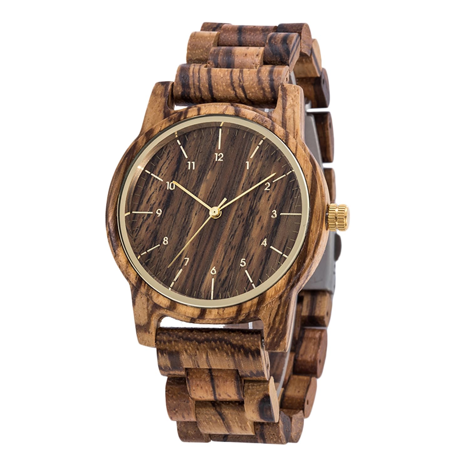 RORIOS Men Wood Watches Handmade Wooden Watch Analog Quartz Watches Vintage Lightweight Watches Natural Wooden Wrist Watch Wood Wristwatches for Men
