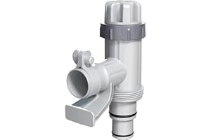 MASCARRY 【Patented】 Plunger Valve for Above Ground Swimming Pool, Pool Replacement Parts with On-Off Valve, Pool Hose Adapter and Pool Pipe Holder, Pool Pump Parts, Above Ground Pool Accessories