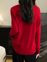 Chanyarn Women's 100% Merino Wool Crewneck Pullover