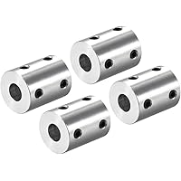 Uxcell 1/8 Inch To 6mm Bore Rigid Coupling Set Screw L25XD14 Aluminum AlloySh