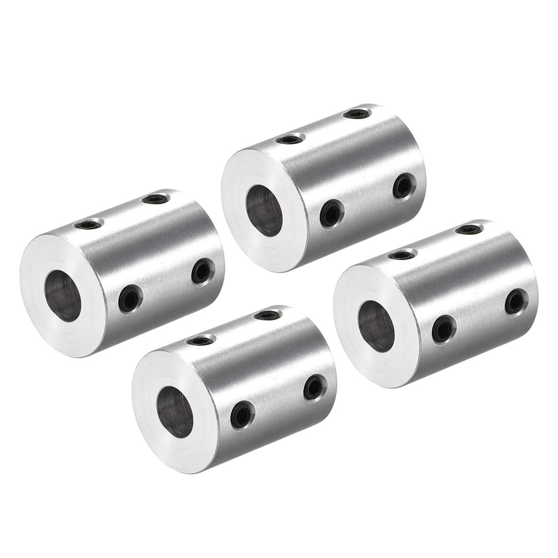sourcing map 1/4 Inch to 8mm Bore Rigid Coupling Set Screw L25XD20 Aluminum Alloy,Shaft Coupler Connector for 3D Printers, Motor Accessories,4pcs