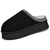 BERANMEY Plush Platform Slippers for Women & Men - Cozy Non-Slip Sole,Warm Fuzzy Lined House Shoes for Indoor Outdoor Short Ankle Slippers