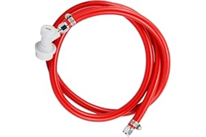 FERRODAY Ball Lock Gas Line Assembly 5ft Red Long Tubing 5/16 Ball Lock Gas Disconnect Set Home Brewing Kit Ball Lock CO2 Gas Hose Assemble for Draft Beer Home Brewing