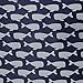 Thermal Insulated Curtain Valances Rod Pocket Window Treatment Valance for Kids Boys Room / Kitchen / Bathroom, Sea Lovely Whales Pattern (White and Navy, 51