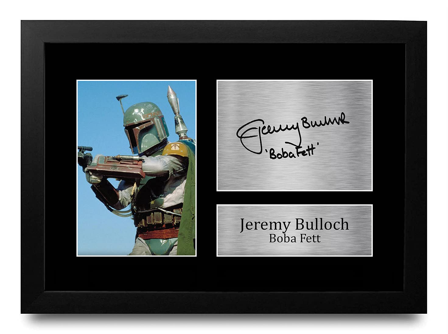 HWC Trading FR Jeremy Bulloch Gift Signed FRAMED A4 Printed Autograph Star Wars Gifts Boba Fett Print Photo Picture Display — image 1
