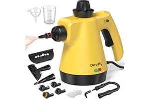 DOVETY Steam Cleaner, Pressurized Handheld Steam Cleaner for Home with 12pcs Accessories & Safety Lock, Multi-Surface & Powerful Home Use Steamer for Cleaning, Car, Bathroom, Shower, Window, Grime, Grease
