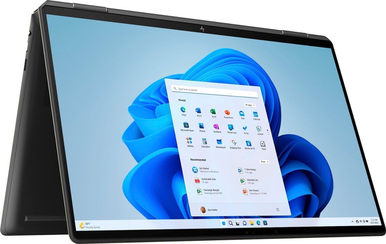 HP 2023 Spectre 16” 3K+ IPS Touch 2-in-1 Laptop 14-Core Intel i7-13700H Iris Xe Graphics 16GB DDR4 4TB NVMe SSD 2xThunderbolt4 WiFi 6E HDMI Backlit KB Fingerprint Windows 11 Pro w/Pen and RE USB