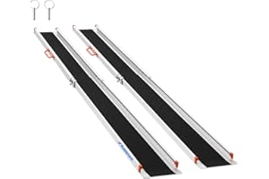 Ruedamann 6FT Adjustable Aluminum Wheelchair Ramp, 8.3" W, 600lbs Capacity,Portable Telescoping Non-Skid Surface Wheelchair Ramp for Home, Stairs, Steps