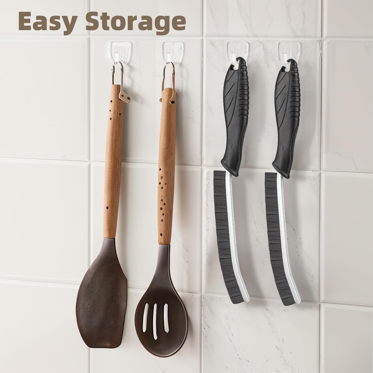 SXhyf Hartborsten Eckenreinigungsbürste, Fugenbürste, Pureclean Bürste, Ecken Reinigungsbürste,Bürste Reinigung Wird Für Familien Reinigung, Küche, Badezimmer Reinigungswerkzeuge Verwendet (Schwarz) 5