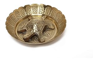 ADITRI CREATION Tortoise,Turtle with Plate Pure Brass, Numeroastro Fengshui, Vastu Brass Turtle for Good Luck Best Wishing Gift, Best for Home & Office Decoration, Purpose