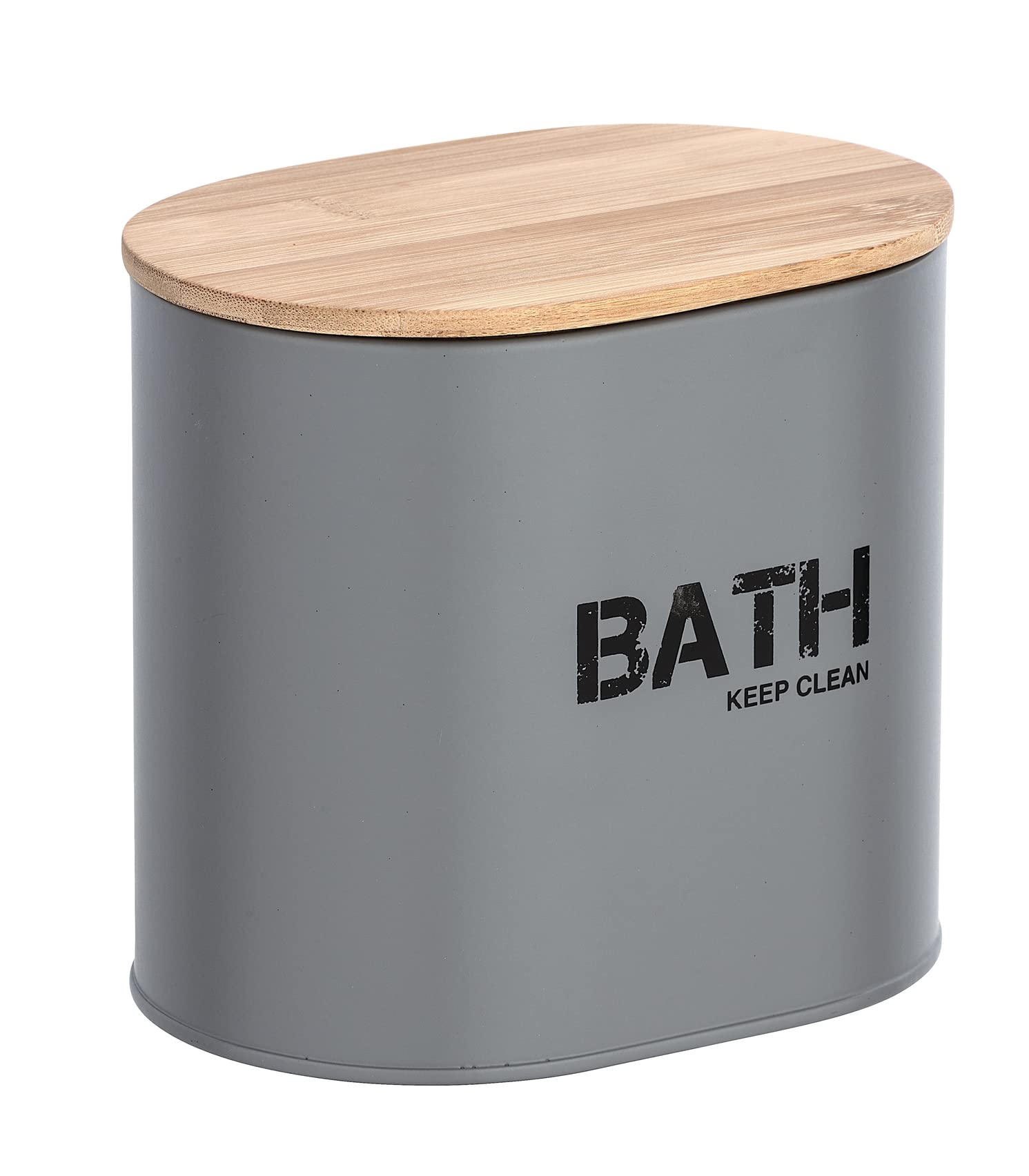 WENKO 23701100 Bathroom Box, White/Brown, 14.5 x 13.5 x 10.5 cm