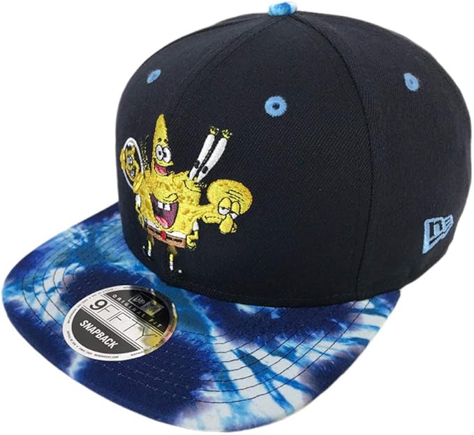 Amazon Newera Sponge Bob スポンジボブ スナップバック キャップ 黒 ブラック キャラ 二コロデオン イカルド パトリック サンディー ニューエラ 9fifty Sc195 フリー 調節可 キャップ 通販