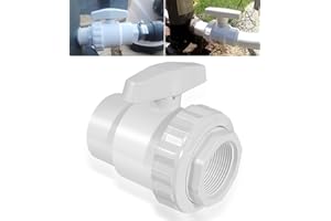 DEARCHAN Replacement for SP0722 2-Way Trimline Ball Valve, 1 1/2" FPT ABS Pool Valve with Teflon Seats & Union Connector - Corrosion-Resistant for Pools, Spas, Water Systems - 50 PSI