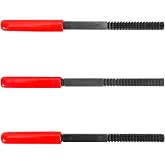 TOMMARS 3-Piece SAE and Metric Thread File Set for External Threads | Thread Restorer and Chaser Repair Tools for Cleaning and Restoring Damaged External Threads in Standard and Metric Sizes