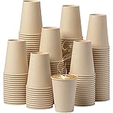 FRUTLE 160 Pack Paper Cups 12 OZ Coffe Cups, Paper Cups for Hot Beverages Disposable Coffe Unbleached Hot Cups,Everyday Use Parties Commercial Settings