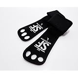 Suprfit Gymnastic Grips PRO | Training Glove | Full Palm Protector | Protect Hands | For Crossfit Weightlifting Pull-Ups Kettlebells Wod | With Wrist Wrap for support | Leather | Black | XS - XL