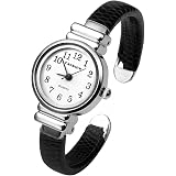 JSDDE Orologio Da Donna Moda – Quadrante Con Strass E Numeri Arabi – Cinturino In Pelle PU – Cassa In Lega (Diametro 32 Mm) – Confezione Regalo