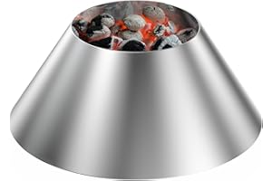 onlyfire Stainless Steel Charcoal Briquet Holder, BBQ Whirlpool Charcoal Grill Cone for Weber 22”/26" Kettle, WSM Smoker, Big Green Egg Grills