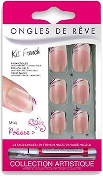 Faux Ongles Avec Colle Poésie N 41 Miss Miss Amazonfr