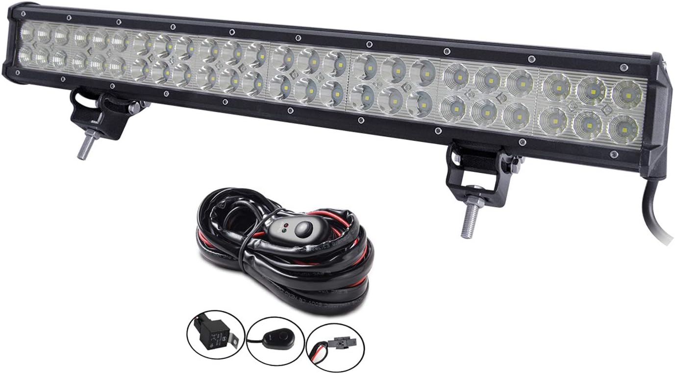 Auxtings 58 7 Cm Inch 144W Barre Lumineuse LED Spot Inondation Combo 