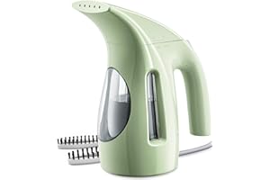 HiLIFE Steamer for Clothes, Portable Handheld Design, 240ml Big Capacity, 700W, Strong Penetrating Steam, Removes Wrinkle, for Home, Office and Travel(ONLY FOR 120V)(Green)
