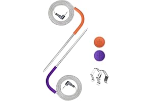 TEWEAE Replacement Meat Probe for Pit boss Pellet Grill and Pellet Smoker - 3.5mm Plug 2 Packs with 2 Packs Grill Clips, 2 Pack Probe Grommets