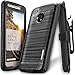 COVRWARE Iron Tank Case Compatible with Moto E4 PLUS with Built-in [Screen Protector] Heavy Duty Full-Body Holster Armor [Brushed Metal Texture] Case [Belt Clip][Kickstand], Black