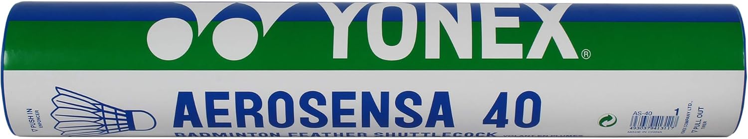 YONEX AEROSENSA 40 Championship Tournament, White, 1 Dozen, 1 Tube, 3 (AS403) : Sports & Outdoors