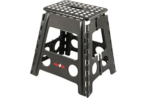 KOADOA Step Stool - Hold Up to 330 lbs, 16 Inch Foldable Foot Stool for Kids Adults, Heavy Duty Plastic Step Stool with Anti-