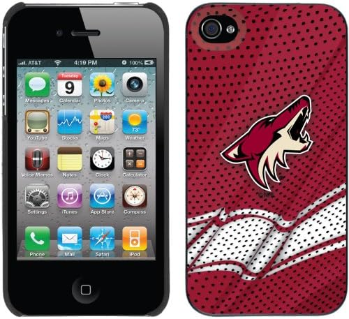 Phoenix Coyotes® - Home Jersey design on a Black iPhone 4s / 4 Thinshield Snap-On Case