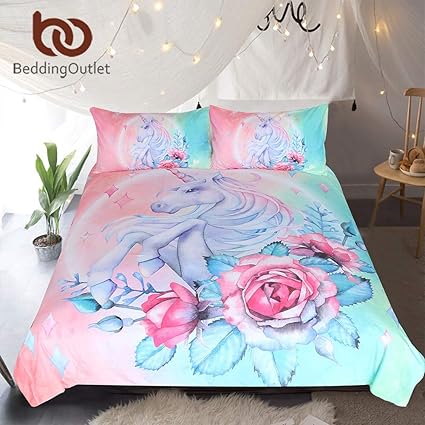 Amazon Com Olwen Shop Bedding Sets Unicorn And Rose