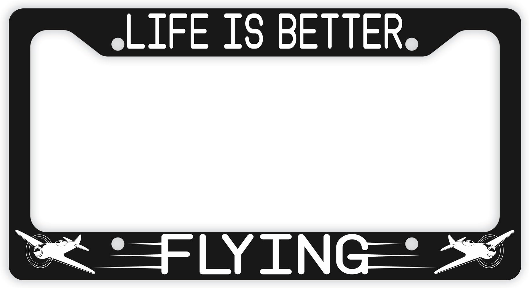 ThisWearPilot Gifts Life is Better Flying License Plate Frame Airplane Pilot Plate Frame Pilot Accessories Airplane License Plate Frame Novelty Licen