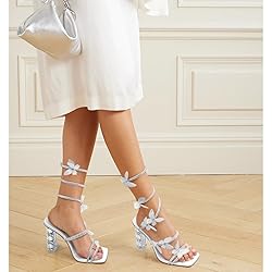 VOZTOLLS Women's Rhinestone Crystal Butterfly High