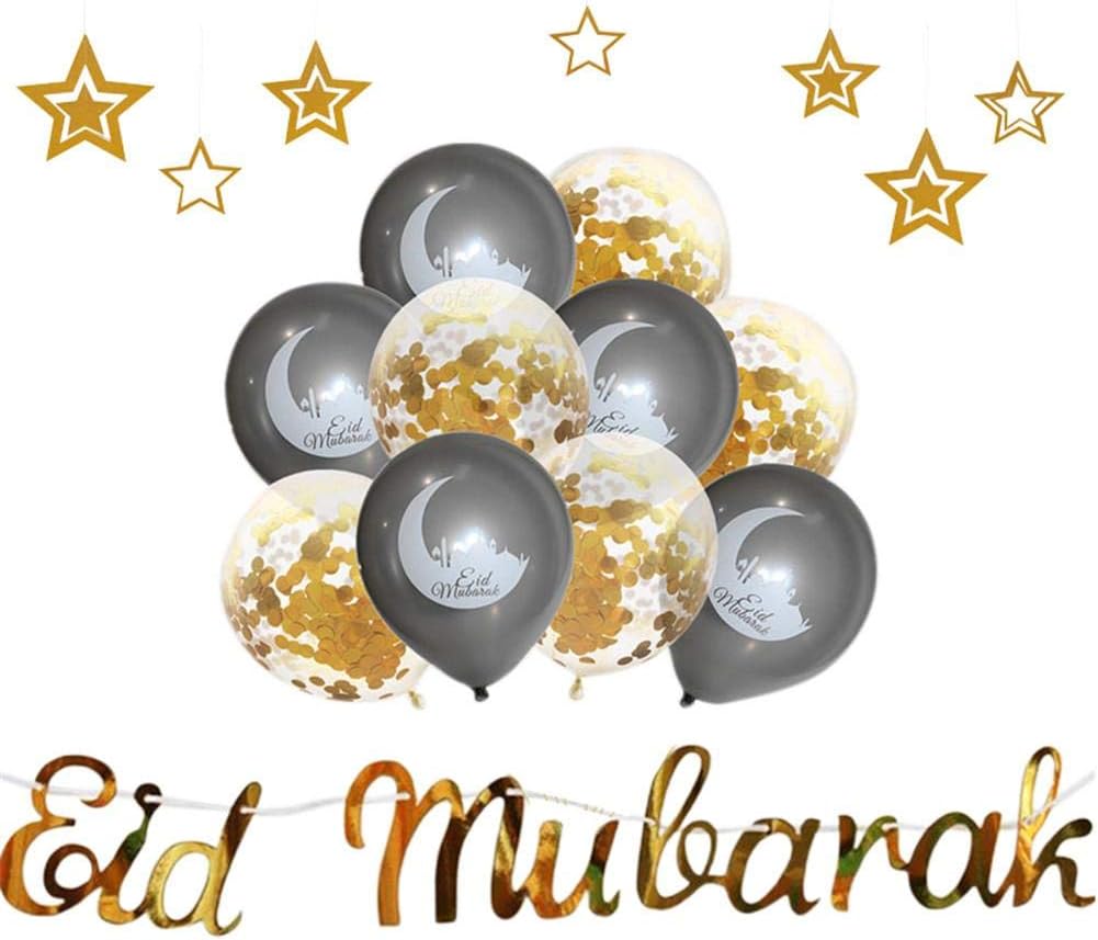 Decorative Balloons Party Balloons Ramadan Decorations Eid Mubarak Sequin Balloons Set for Home Party Wedding Decoration