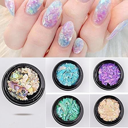 Amazon シンディー ネイルアート マニキュアパーツシェル レジン 5色 02 シンディー シェル 通販