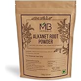 MB Herbals Alkanet Root Powder 100 Gram (3.5 oz) | Ratanjot/Alkanna tinctoria | Natural Coloring Agent for Herbal Cosmetics, Natural Fabrics | Promotes Hair Growth
