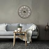 Garden Mile 60cm Roman Numerals Outdoor Clock, Weatherproof Garden Wall Clock view 9