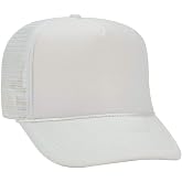 OTTO Polyester Foam Front 5 Panel High Crown Mesh Back Trucker Hat