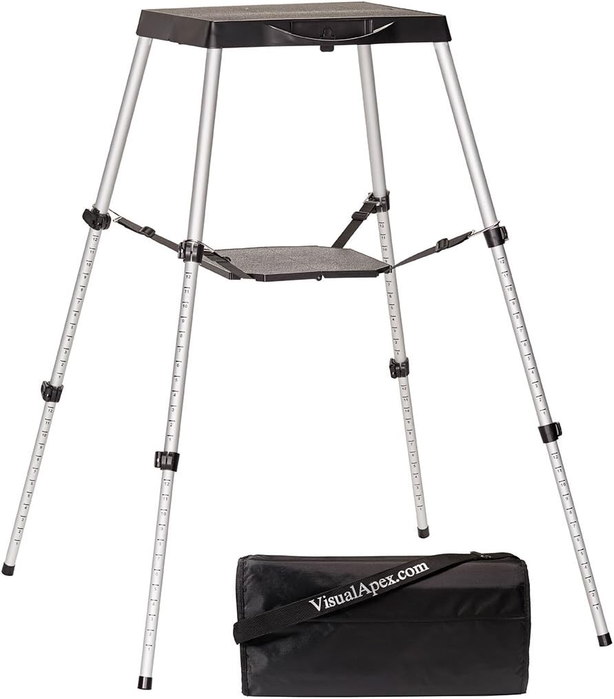 Amazon Com Visual Apex Portable Projector Table Stand With Shelf