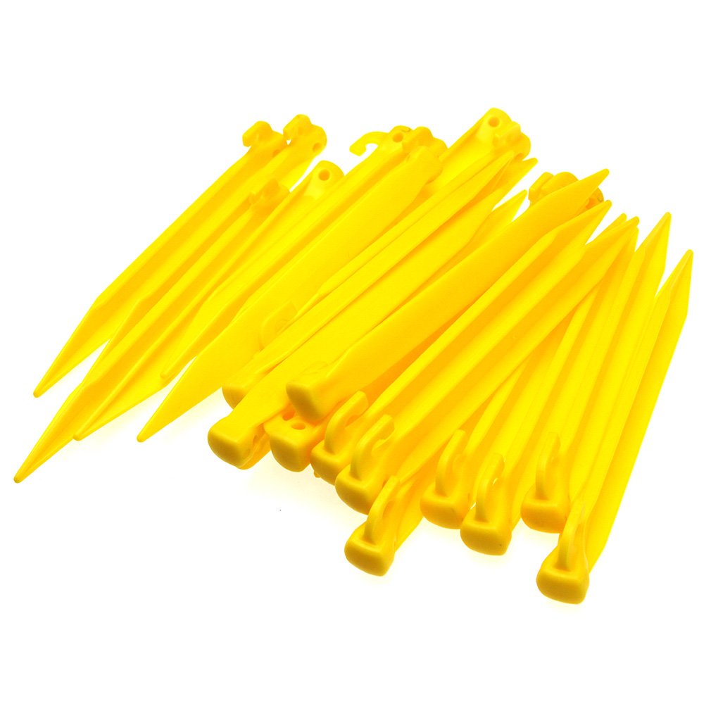 24pcs Plastic Tent Pegs Durable Spike Hook Awning Camping Caravan Pegs Accessory