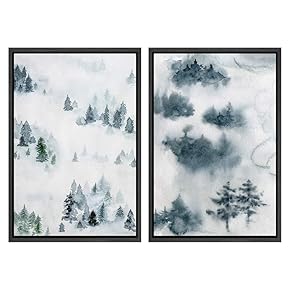 SIGNWIN 2 Piece Framed Canvas Wall Art Nordic...